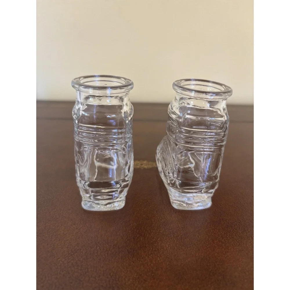 Set Of 2 Baileys Irish Cream Apres Ski Boot Shot Glasses Clear - Pristine‎